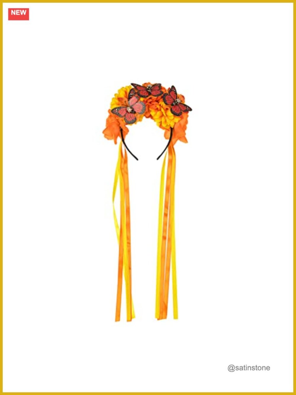 Boho Flower Crown Day of the Dead Floral Headband Festival Cosplay Hair
